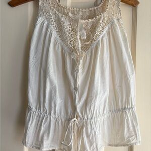 Vintage Cream White Corset Cover Undergarment Victorian Edwardian